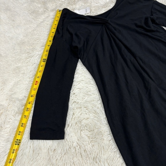 Loft Outlet NWT Lounge Black Fleece Lined Soft Warm Twist back Size Small - Picture 10 of 12